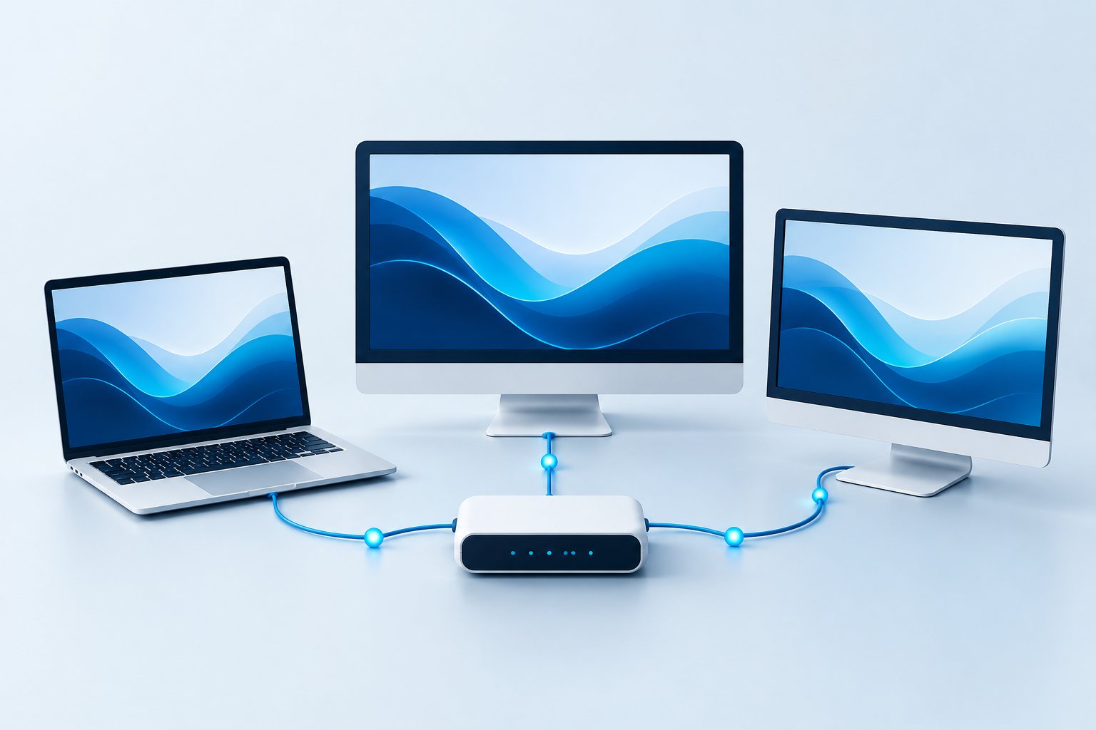 Connected computers for small business IT support